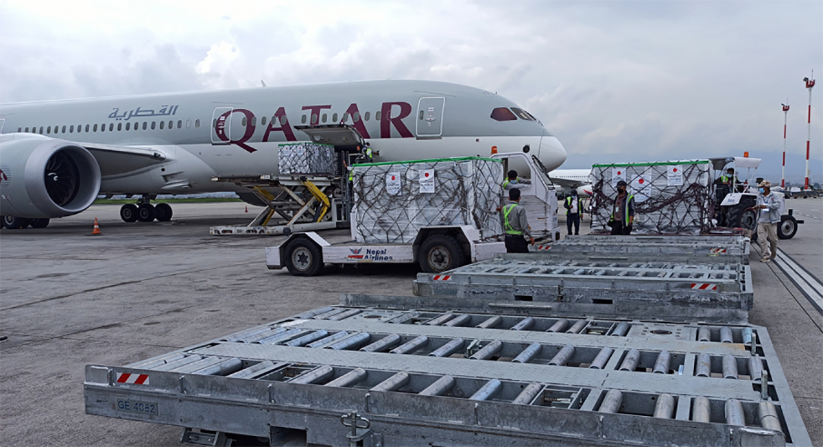 जापानबाट एस्ट्राजेनेकाको पाँच लाख मात्रा खोप नेपाल आइपुग्यो